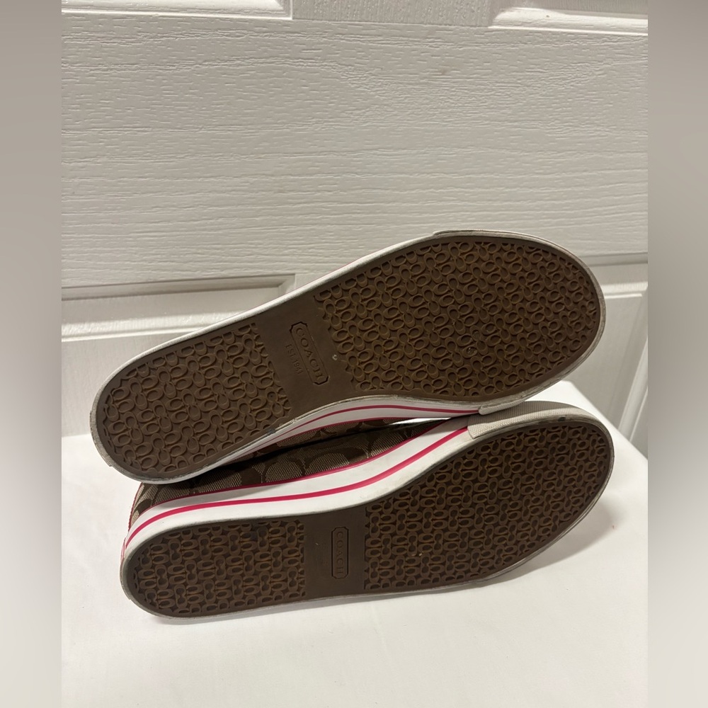 Coach Women Ankle Sneakers Signature Pattern Shoes Size 10 - Picture 6 of 16